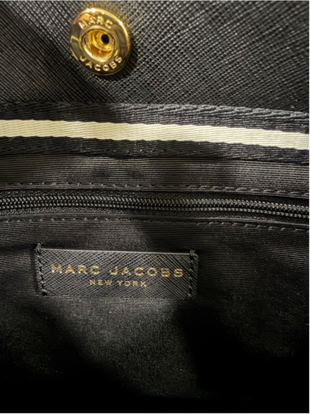 NWT Marc Jacobs Logo Shopper East-West Tote Bag in Black - Picture 5 of 13